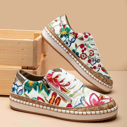 Scarpe vulcanizzate da donna con stampa floreale