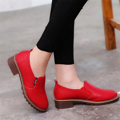 Mocassini casual con piattaforma Oxford a basso salto