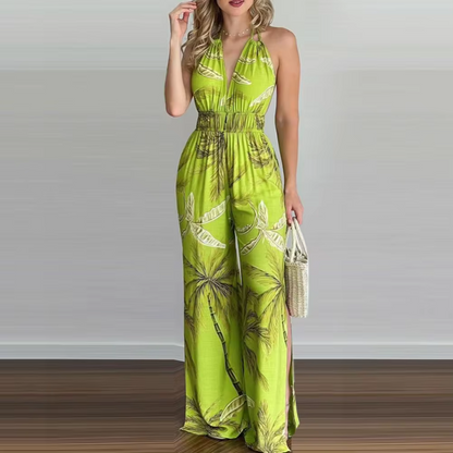 Tatiana - Tuta floreale elegante con aletta