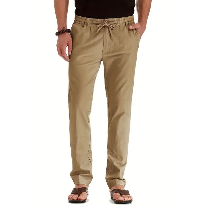 Pantaloni larghi con elastico in vita