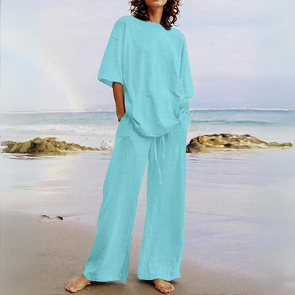 Zoë - Elegante set di lino in cotone