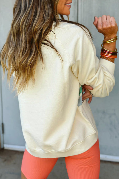 Edwina | Felpa sciolta arcobaleno chic